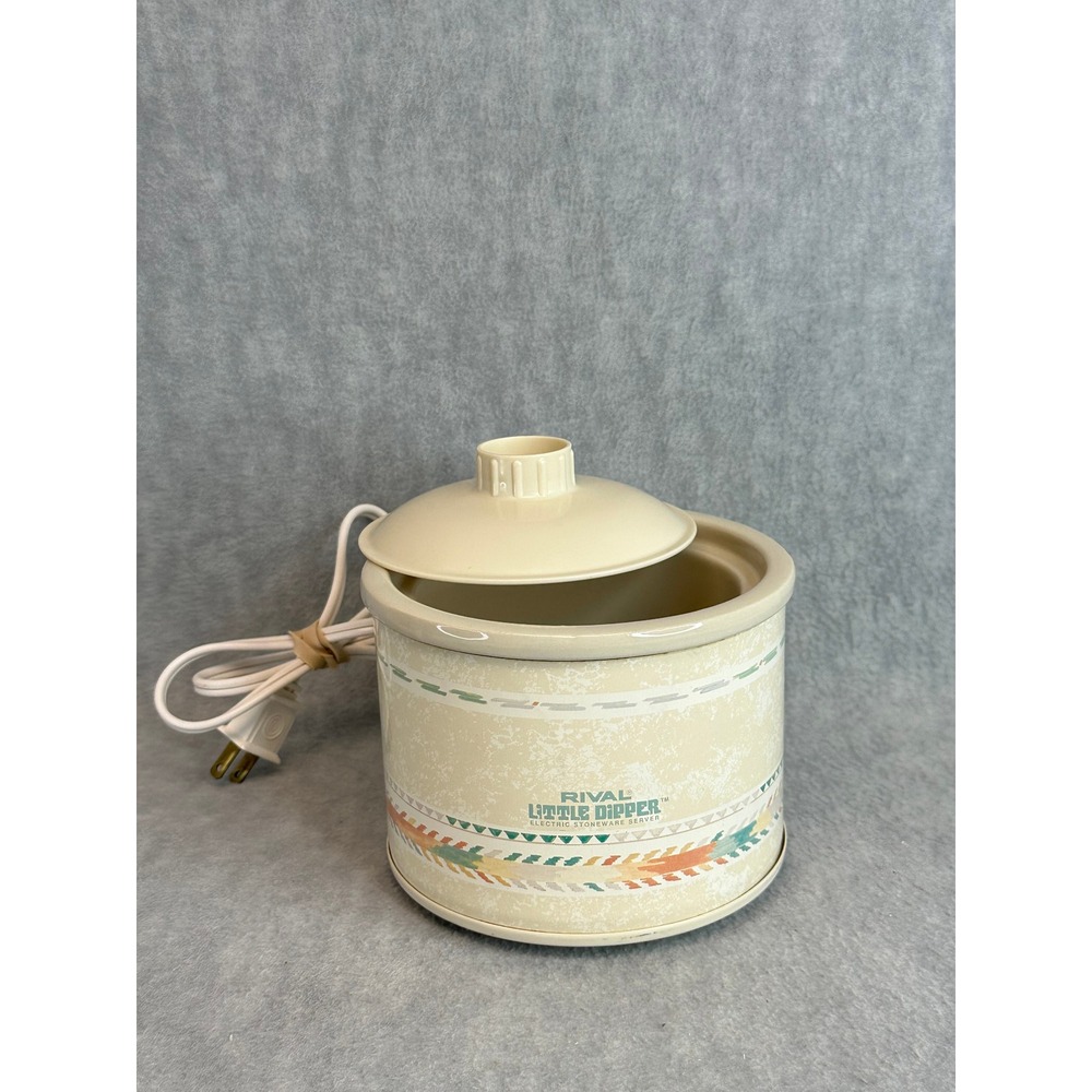 Rival Little‎ Dipper Electric Stoneware Server Southwestern Pattern Cream 16oz - Picture 2 of 8